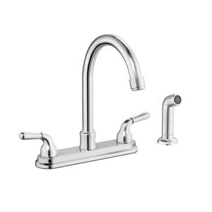 Two Handle Pull Down Kitchen Faucet in Chrome