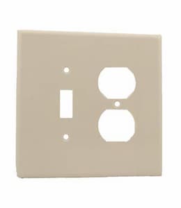 2-Gang 1-Duplex Device Oversized Combination Wall Plate in White