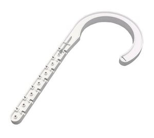 4 Dwv J Hook W/ Nail Whit