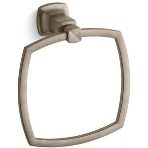 Square Closed Towel Ring in Vibrant Brushed Bronze