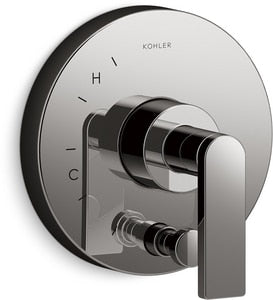 Single Handle Pressure Balancing Valve Trim in Vibrant® Titanium