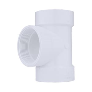 2 Pvc Dwv Flush Co Tee