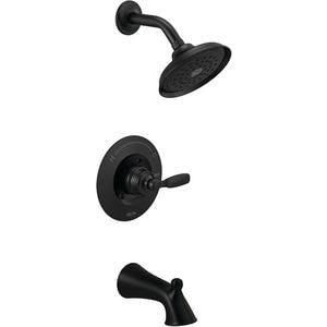 One Handle Single Function Bathtub & Shower Faucet in Matte Black (Trim Only)
