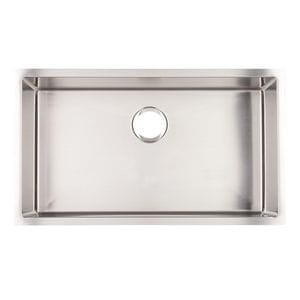29 x 18-1/2 in. No-Hole Single Bowl Undermount Kitchen Sink in Stainless Steel
