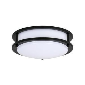 10 in. LED Round Saturn Ceiling Fixture in Matte Black
