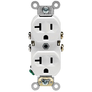 20A 125V Strt Bld Dup Recept Whit
