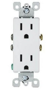 15A Dup Recept 125V Whit Deco