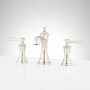 Two Handle Widespread Bathroom Sink Faucet in Polished Nickel