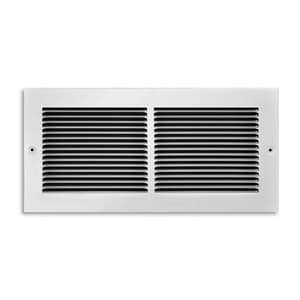 14 x 6 in. Residential 1-way Return Grille White Steel