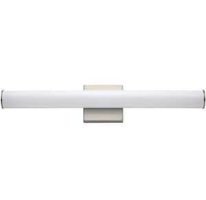 16W 1-Light Integrated LED Vanity Fixture in Satin Nickel