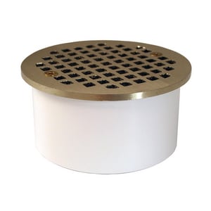 3 in. Plastic Nickel Bronze Floor Drain