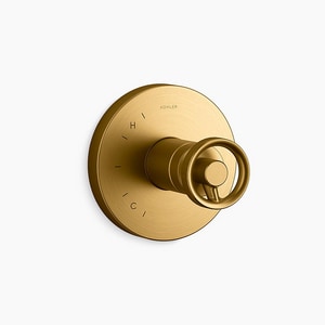 Single Handle Pressure Balancing Valve Trim in Vibrant® Brushed Moderne Brass