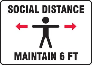 Social Distance Sign