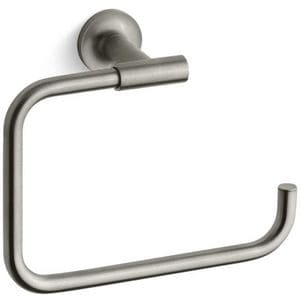 Rectangular Open Towel Ring in Vibrant Brushed Nickel