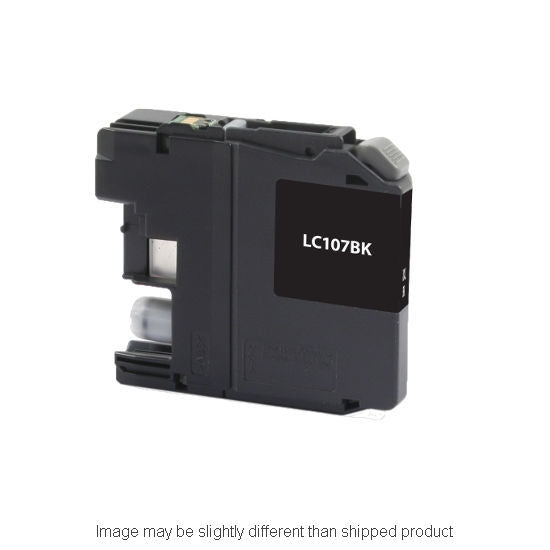 Compatible Brother LC107 Extra High Yield Black Ink, 1,200 pages, OEM LC107BK (ITC RPLBRLC107BK)