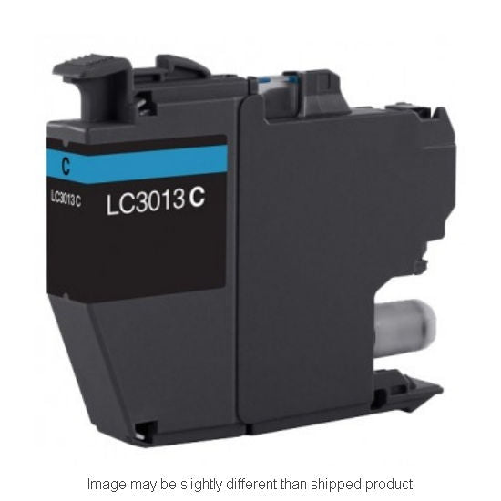 Compatible Brother LC3013 High Yield Cyan Ink, 400 pages, OEM LC3013C (ITC RPLBRLC3013C)