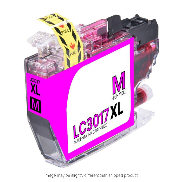 Compatible Brother LC3017 High Yield Magenta Ink, 550 pages, OEM LC3017M (ITC RPLBRLC3017M)