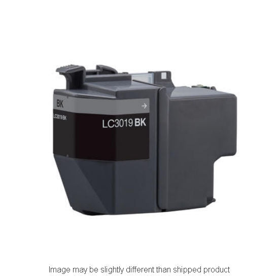 Compatible Brother LC3019 Super High Yield Black Ink, 3,000 pages, OEM LC3019BK (ITC RPLBRLC3019BK)