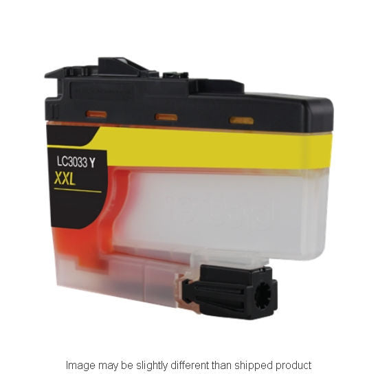 Compatible Brother LC3033 Super High Yield Yellow Ink, 1,500 pages, OEM LC3033YS (ITC RPLBRLC3033Y)