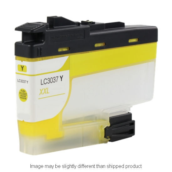 Compatible Brother LC3037 Super High Yield Yellow Ink, 1,500 pages, OEM LC3037Y (ITC RPLBRLC3037Y)