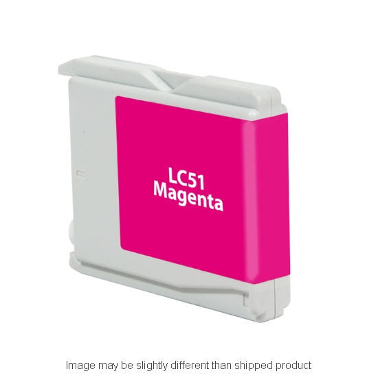 Compatible Brother LC51 Standard Yield Magenta Ink, 400 pages, OEM LC51M (ITC RPLBRLC51M)