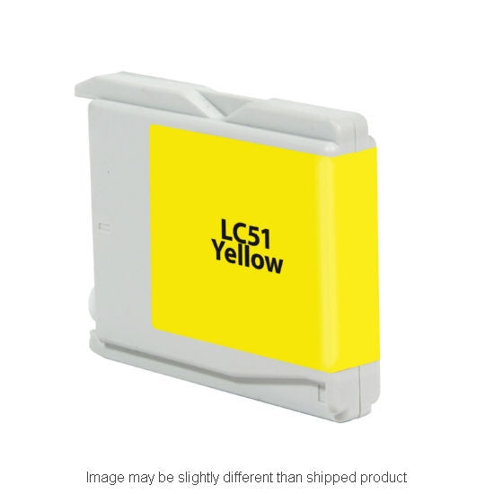 Compatible Brother LC51 Standard Yield Yellow Ink, 400 pages, OEM LC51Y (ITC RPLBRLC51Y)