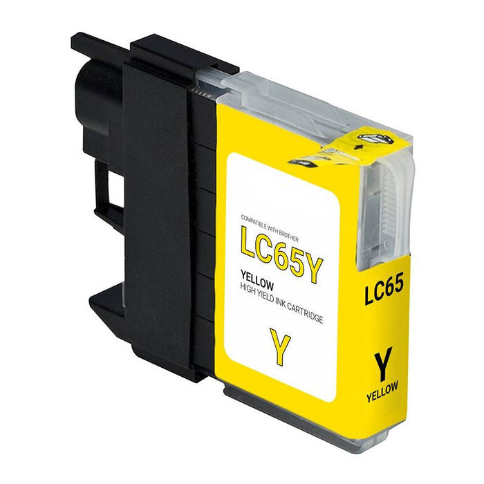 Compatible Brother LC65 High Yield Yellow Ink, 750 pages, OEM LC65Y (ITC RPLBRLC65Y)