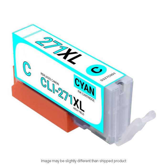 Compatible Canon 0337C001 CLI271XL High Yield Cyan Ink, 715 pages (ITC RPLCN0337C001)