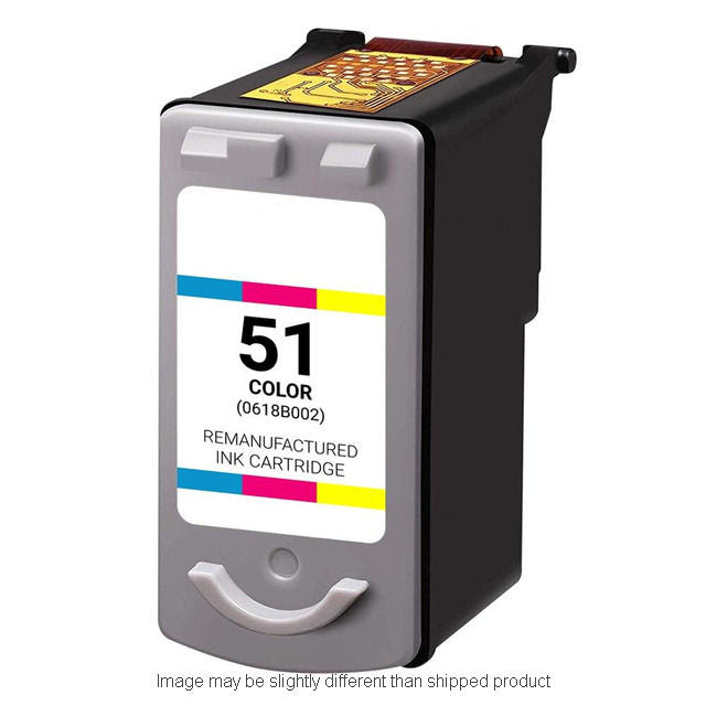 Remanufactured Canon 0618B002 CL51 High Yield TRI-COLOR Ink, 450 pages (ITC RPLCN0618B002R)
