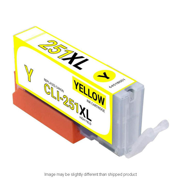 Compatible Canon 6451B001 CLI251XL High Yield Yellow Ink, 660 pages (ITC RPLCN6451B001)