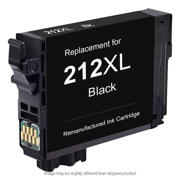 Remanufactured Epson T212XL120 High Yield Black Ink, 500 pages, OEM T212XL120S (ITC RPLEPT212XL120R)