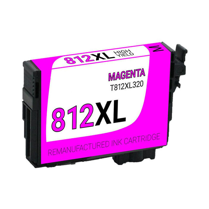 Remanufactured Epson T812XL320 High Yield Magenta Ink, 1,100 pages, OEM T812XL320S (ITC RPLEPT812XL320R)