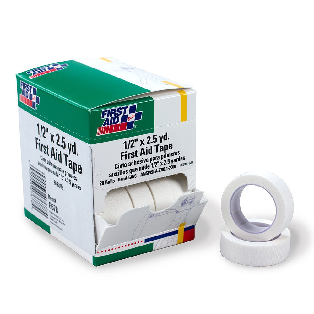 First Aid Only 1/2"x2.5 yd. First Aid Tape, 20 Per Box