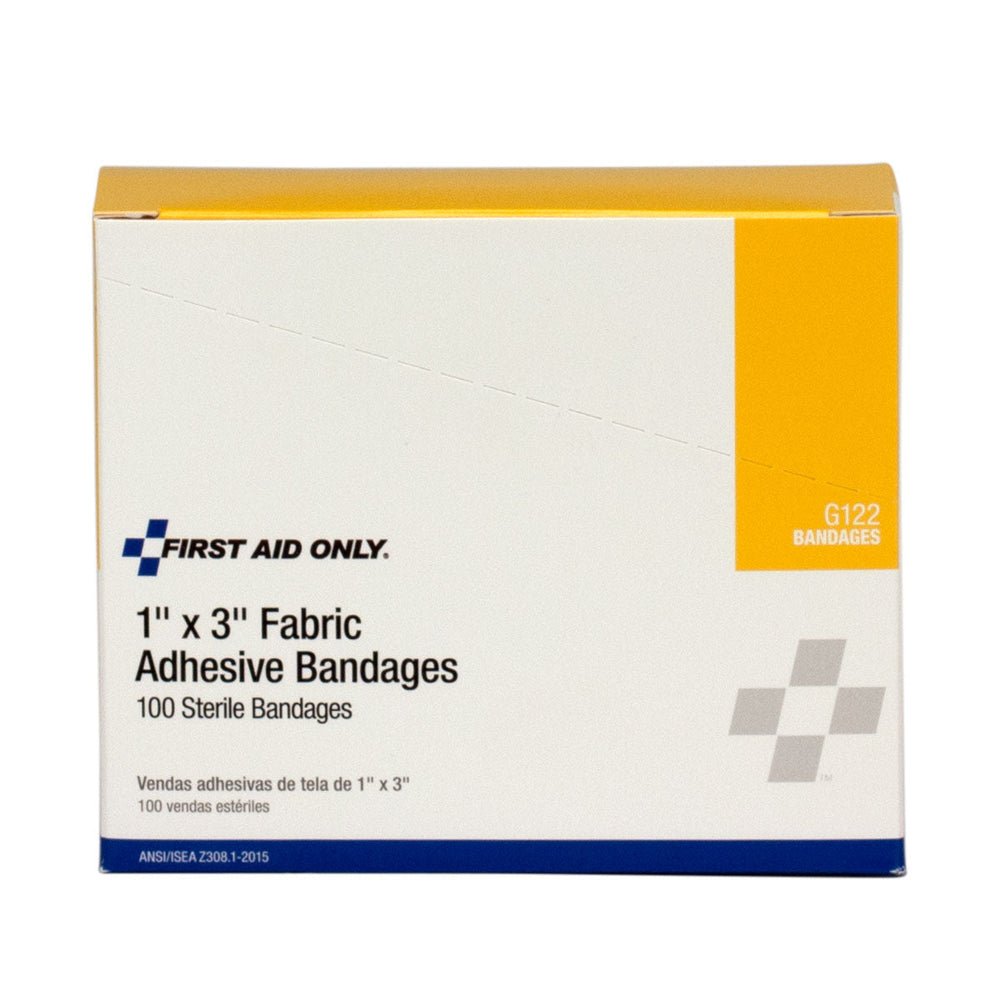 First Aid Only 1"x3" Fabric Bandages, 100 Per Box