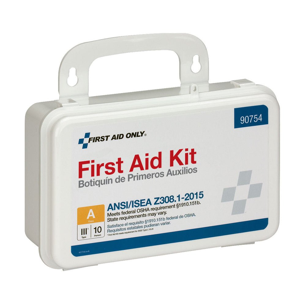 First Aid Only 10 Person Bulk Plastic ANSI A, First Aid Kit, ANSI 2015 Compliant