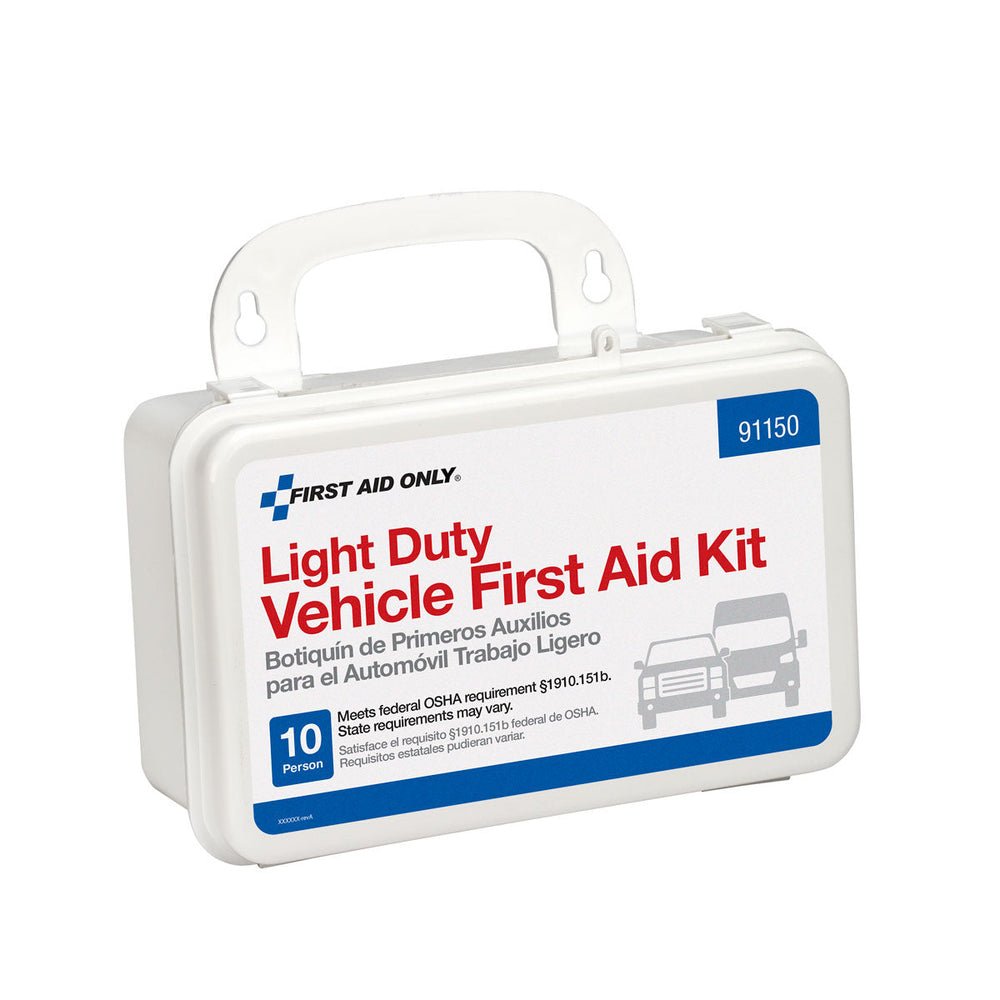 First Aid Only 10-Person Plastic Light Duty Vehicle First Aid Kit, OSHA Compliant