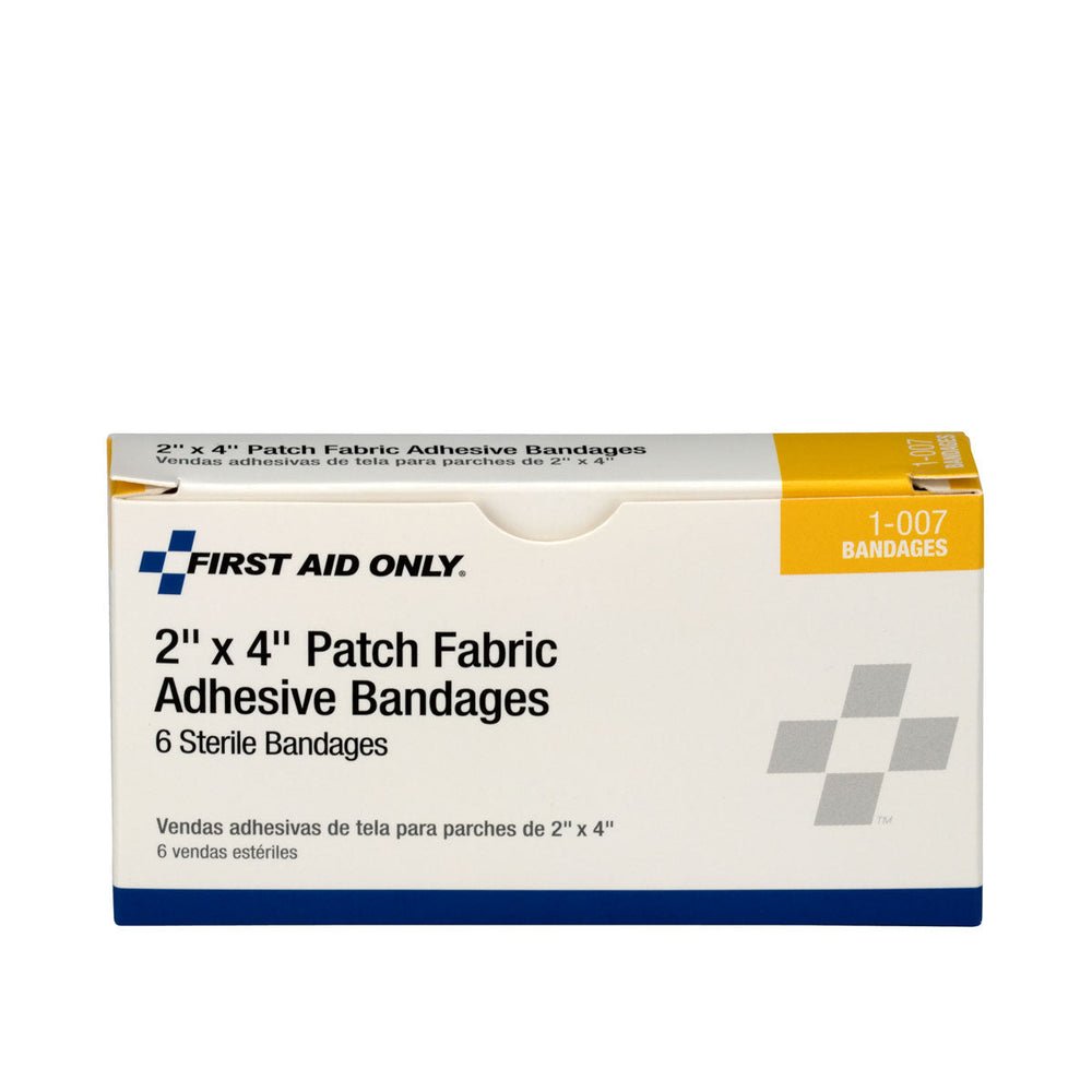 First Aid Only 2"x4" Fabric Bandages, 6 Per Box
