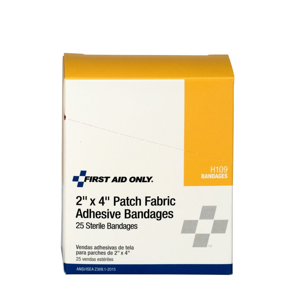 First Aid Only 2" x 4" Fabric Adhesive Bandages, 25 per Box
