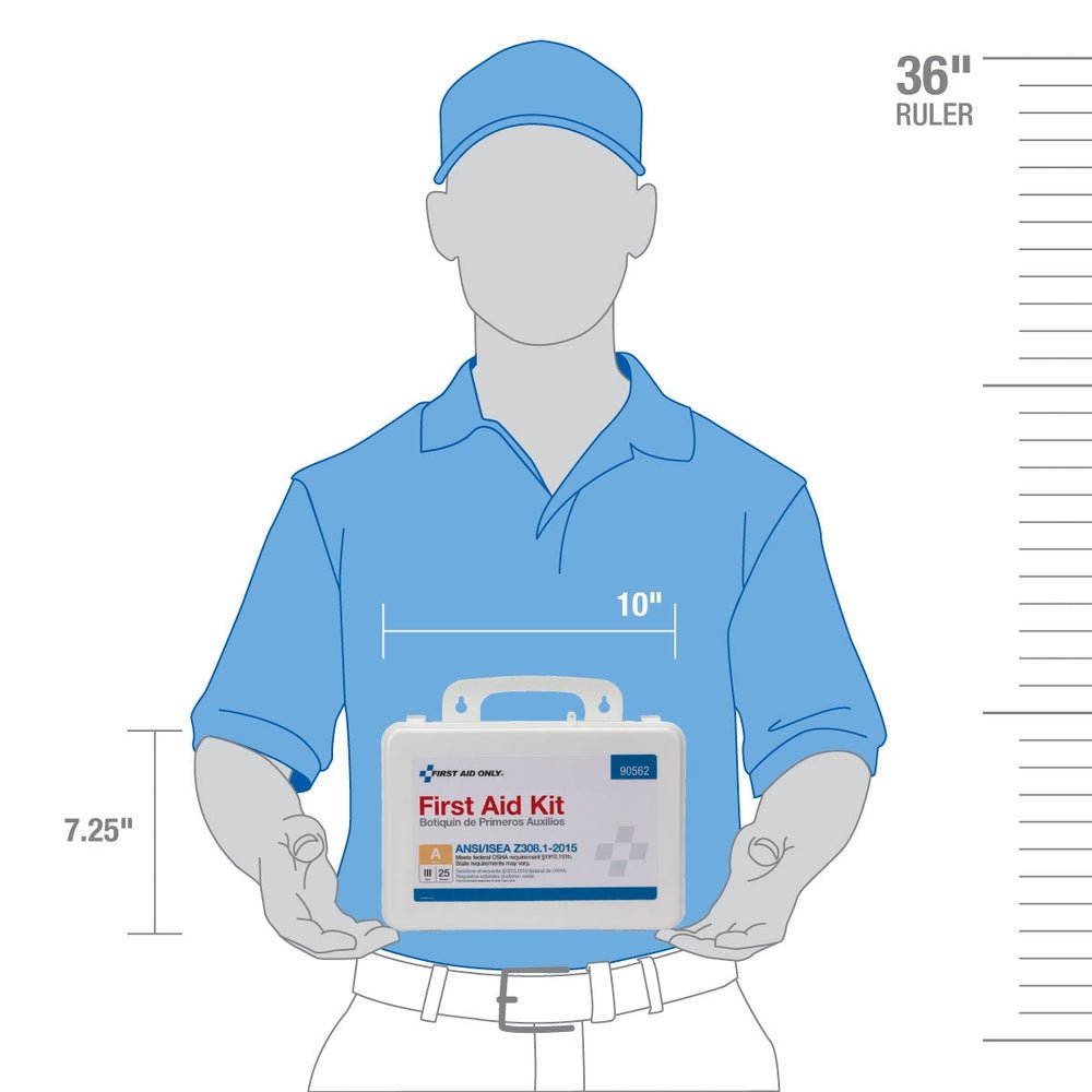 First Aid Only 25 Person Bulk Plastic ANSI A, First Aid Kit, ANSI 2015 Compliant