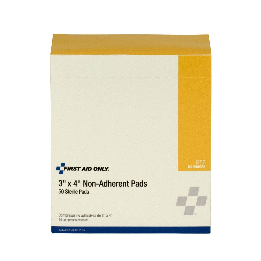 First Aid Only 3"x4" Non-Adherent Pads, 50 per Box