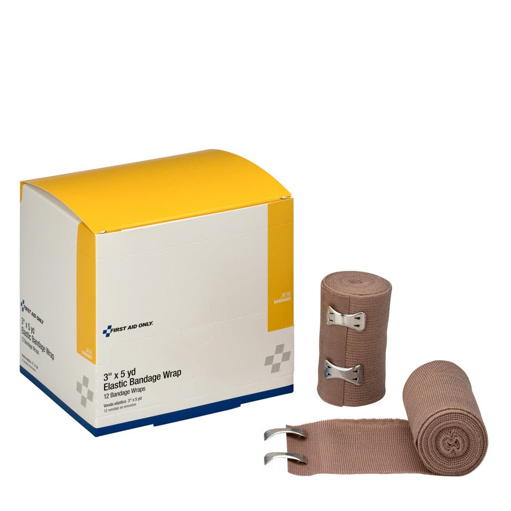 First Aid Only 3"x5 yd. Elastic Bandage, 12 per Box