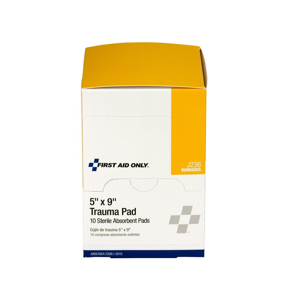 First Aid Only 5"x9" Trauma Pad, 10 per Box