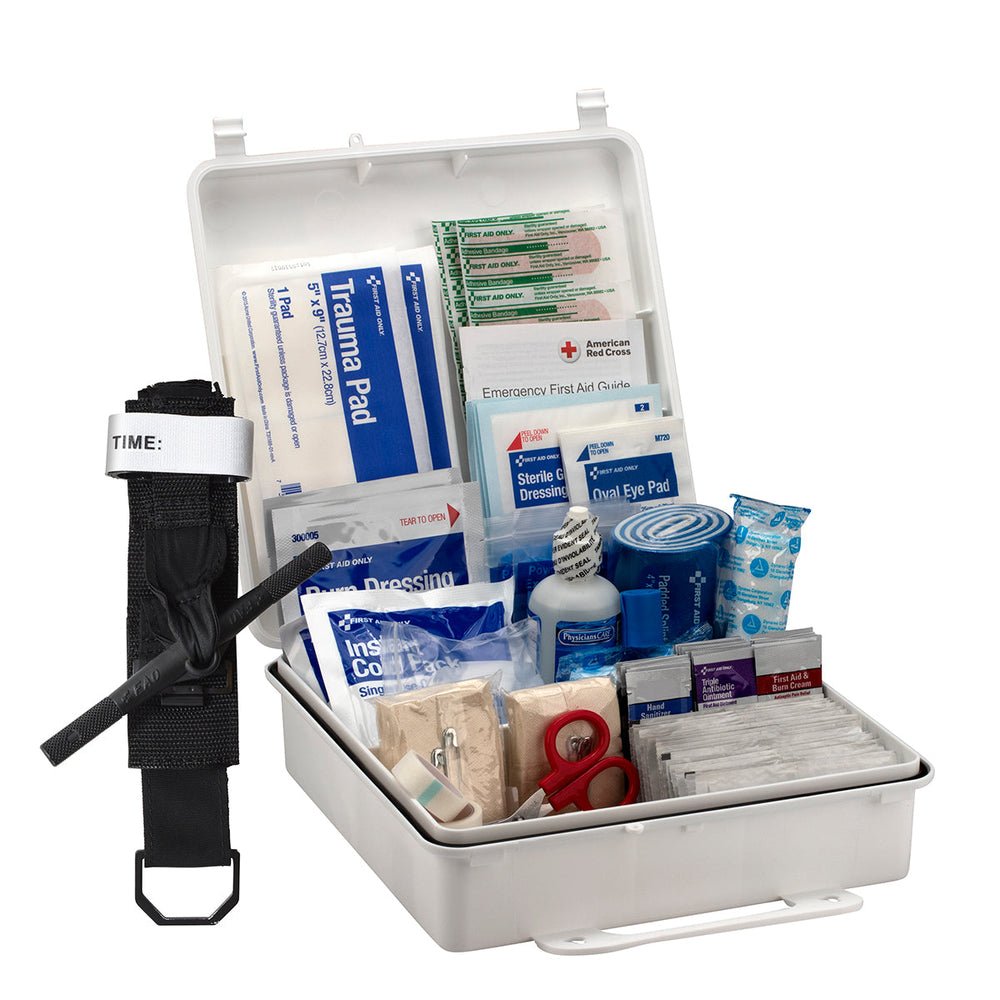 First Aid Only 50 Person ANSI B Plastic First Aid Kit, ANSI 2021 Compliant