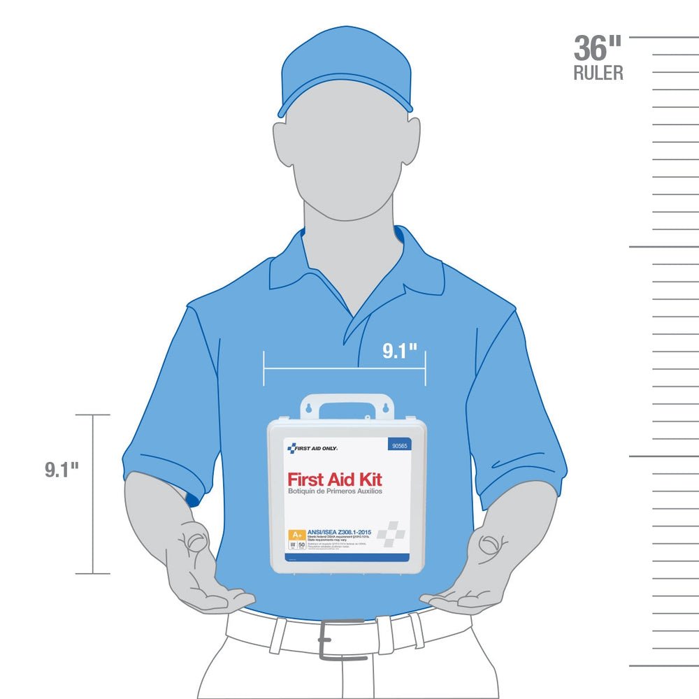 First Aid Only 50 Person Bulk Plastic First Aid Kit, ANSI A+, Type III