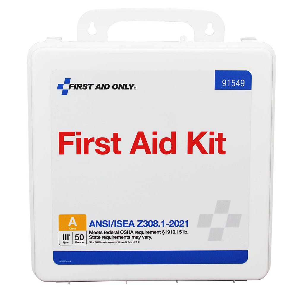 First Aid Only 50 Person Transportation Unitized Plastic First Aid Kit, ANSI A, ANSI 2021 Compliant