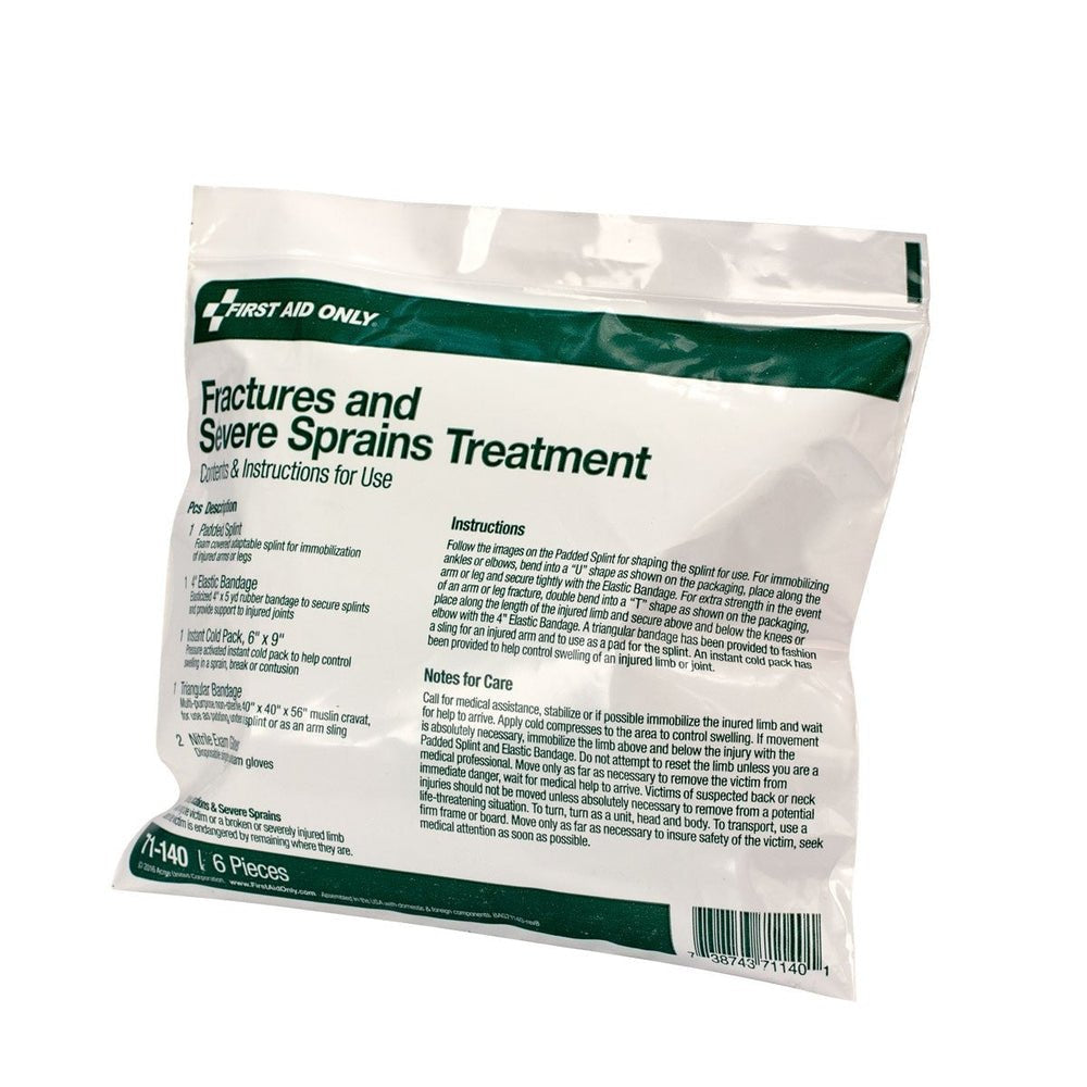 First Aid Only 6 Piece Sam Splint Limb Injury Treatment Pack First Aid Triage Pack - Splint/Limb Injury Treatment