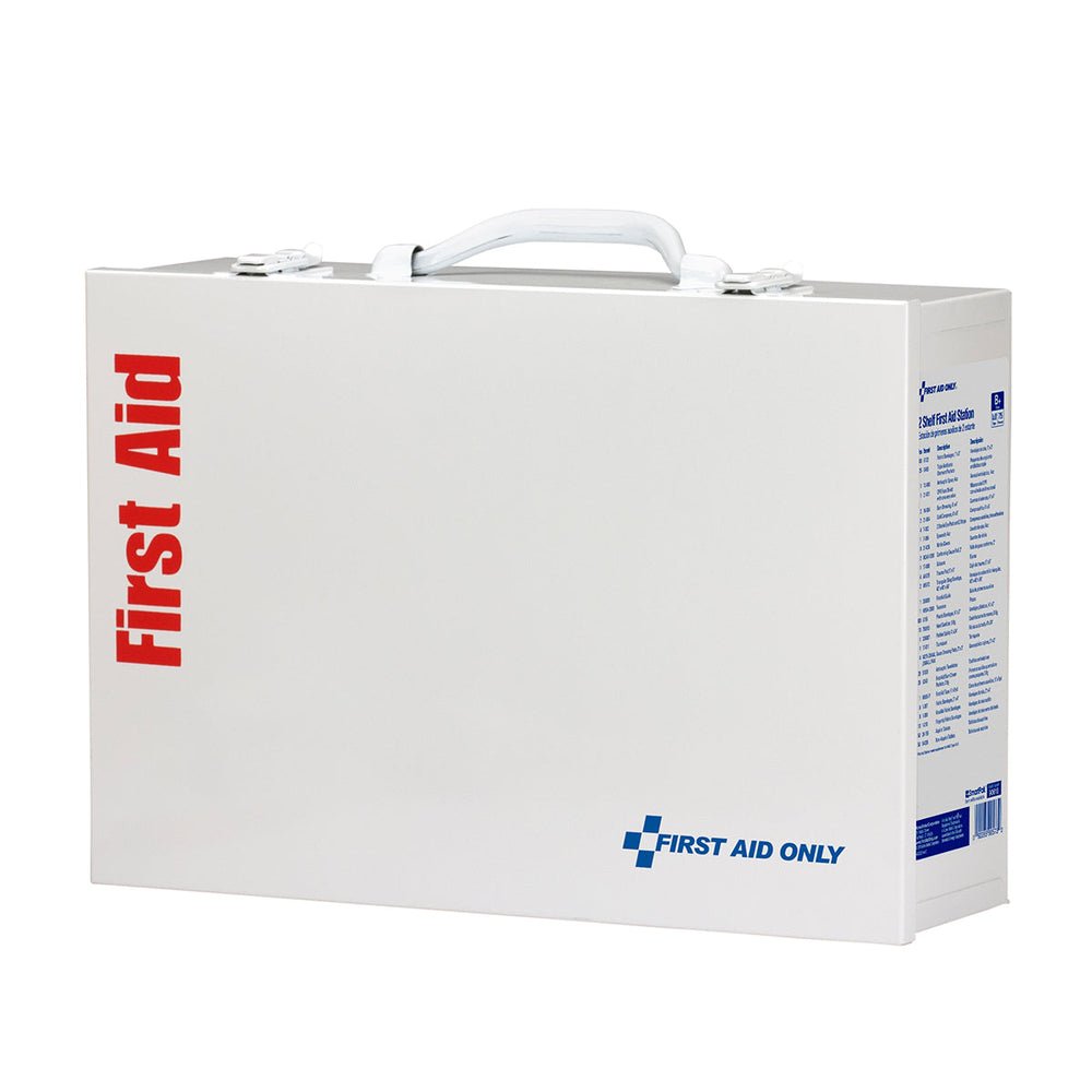 First Aid Only 75 Person ANSI B 2 Shelf First Aid Cabinet, ANSI 2021 Compliant