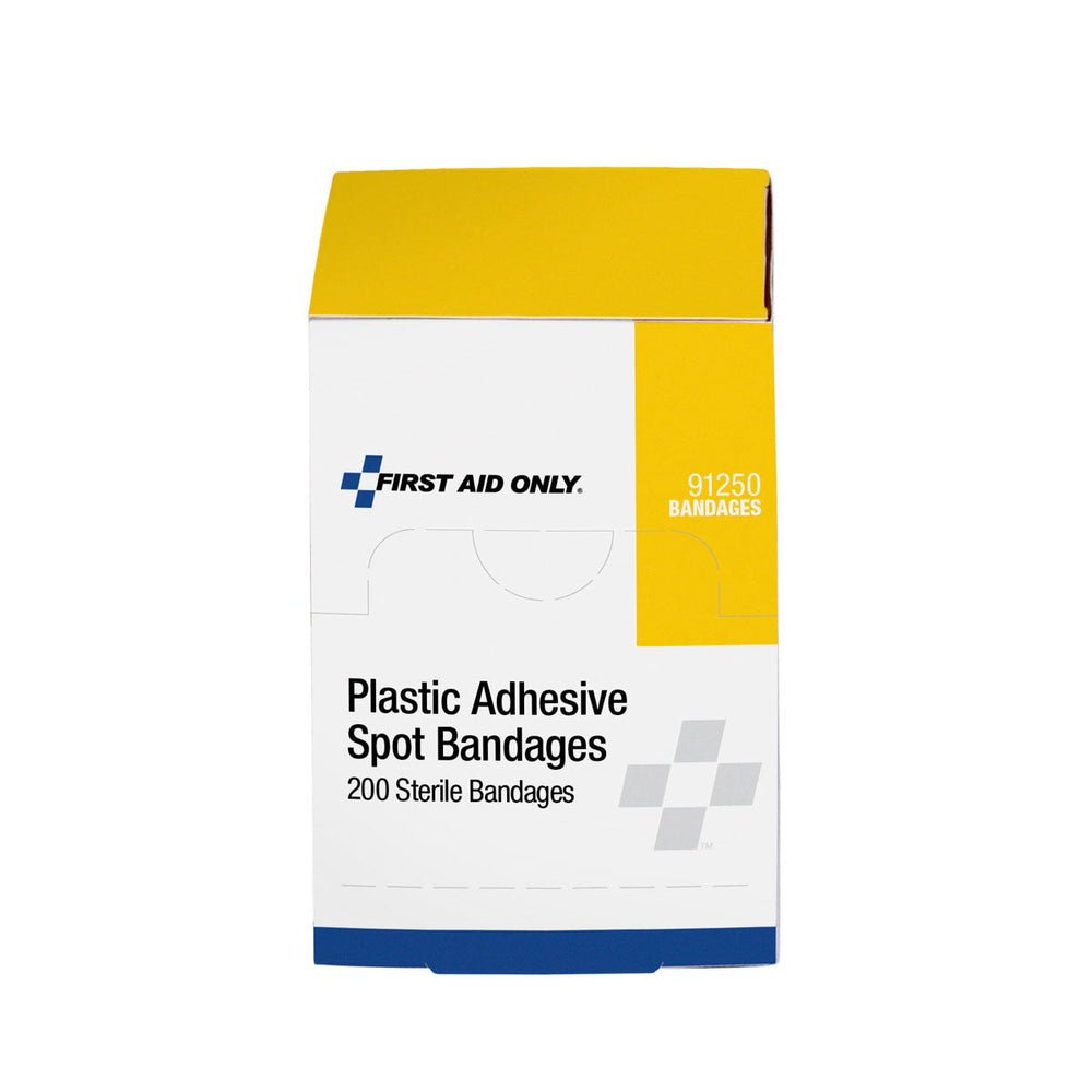First Aid Only Adhesive Plastic Spot Bandages, 200ct