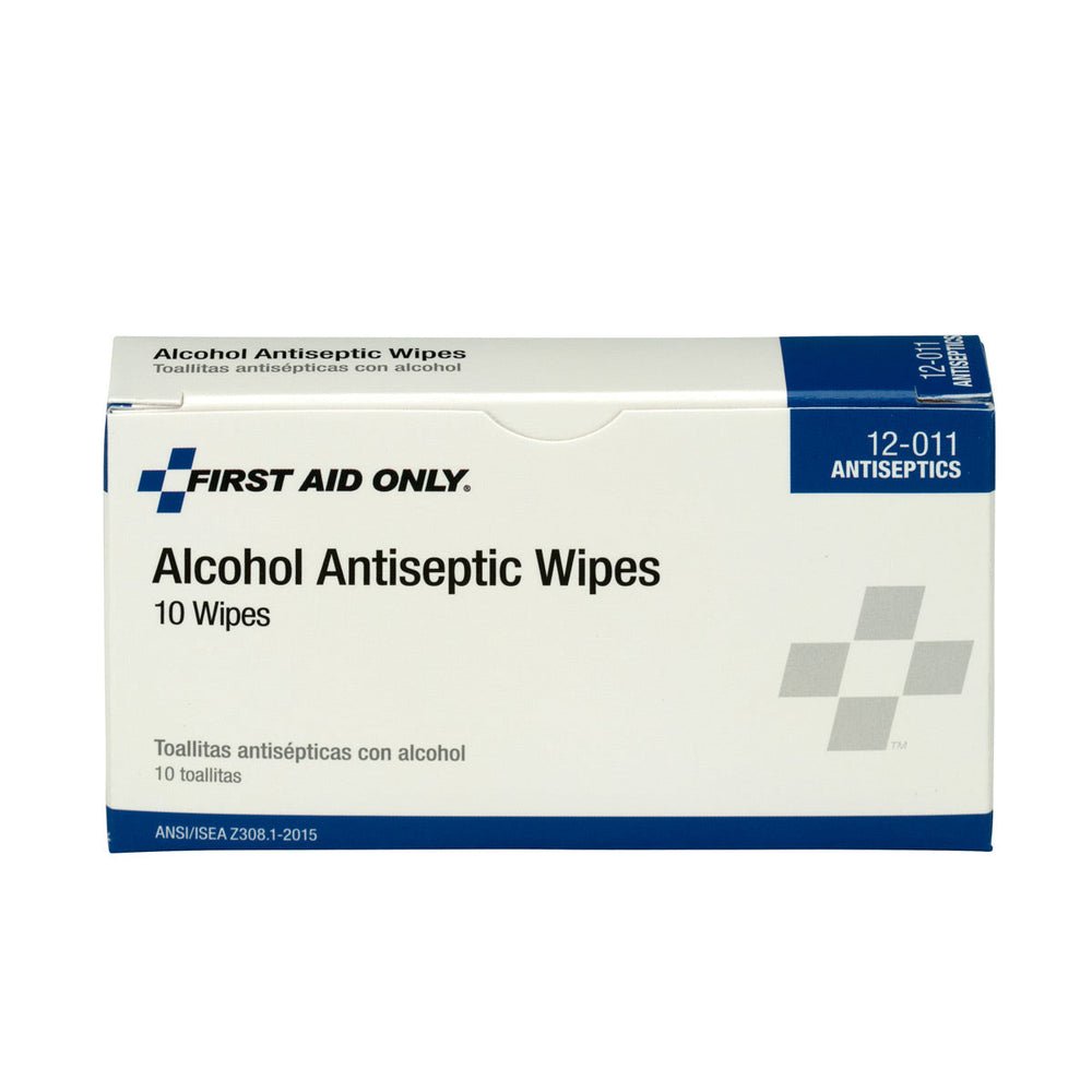 First Aid Only Alcohol Wipes, 10 per Box