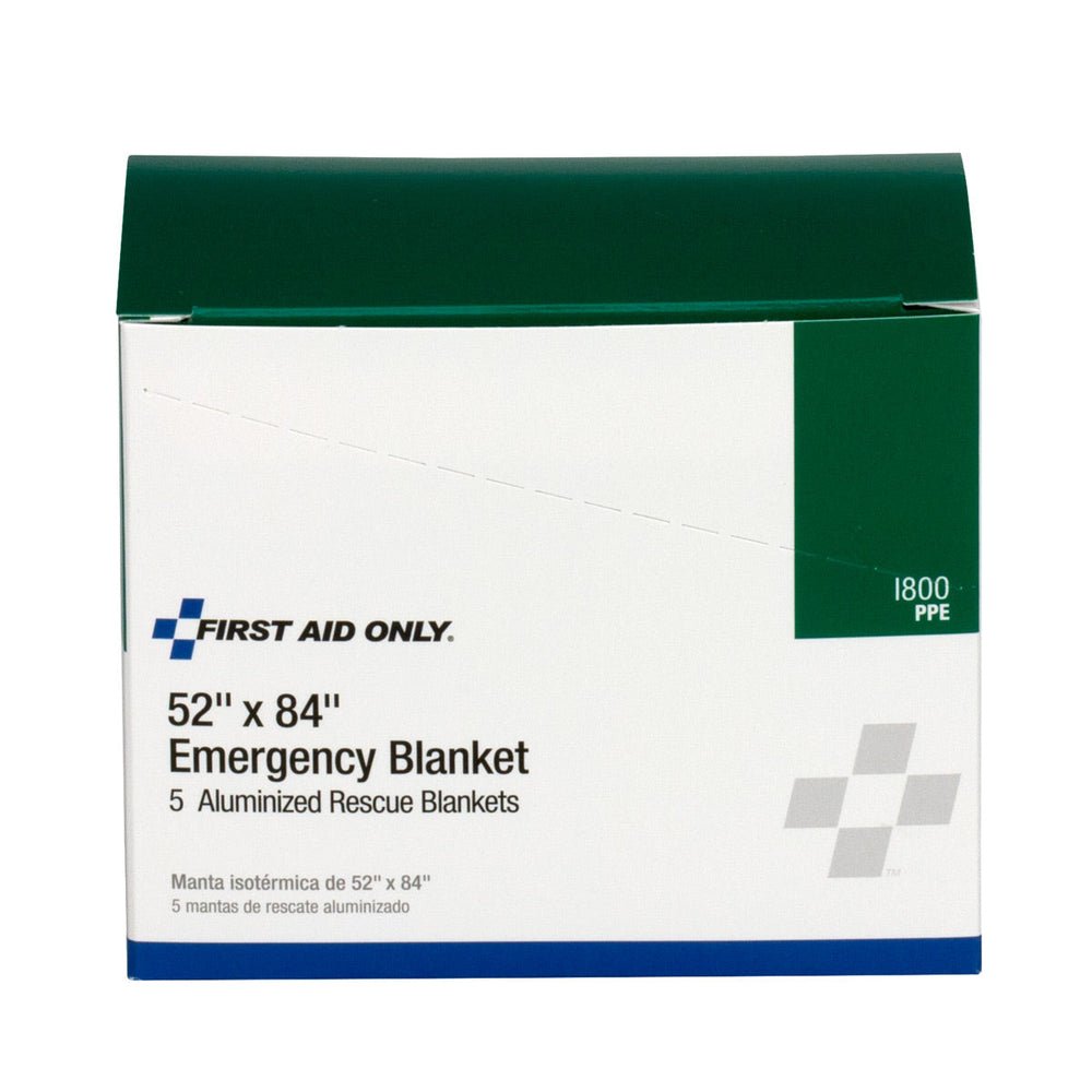 First Aid Only Aluminized Rescue Blanket, 5 Per Box